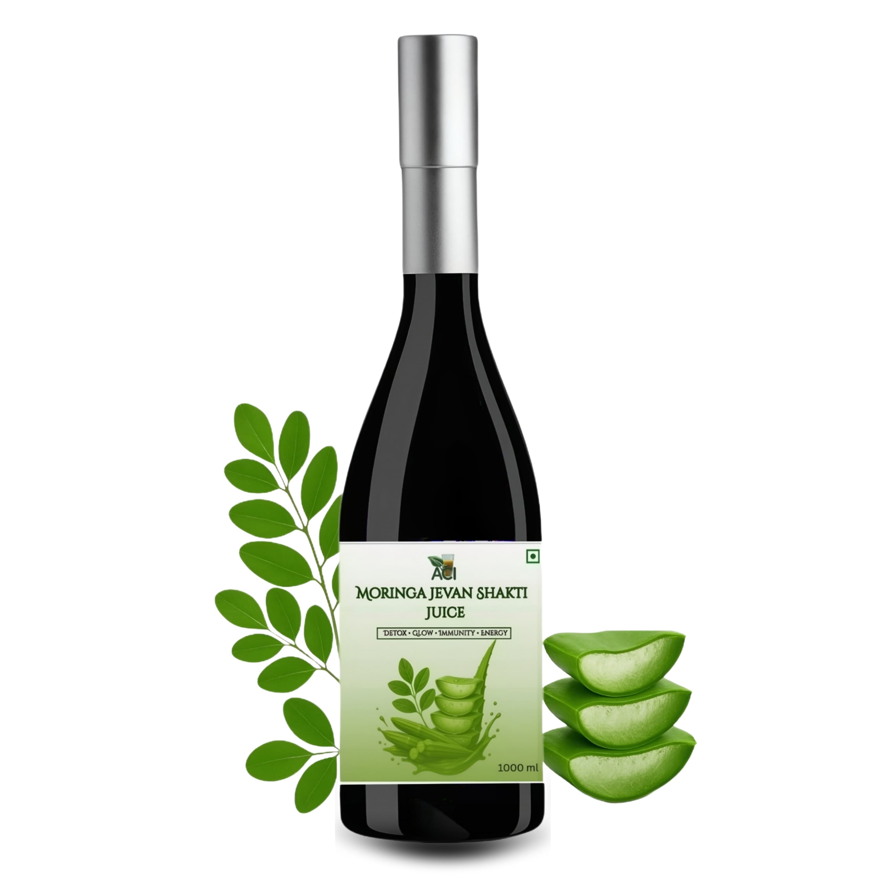 • Moringa Jevan Shakti Juice - Ultimate Daily Vitality & Energy Booster (1000ml, Combo Offer) Aci Agro Solution - Ayurvedic Herbal Medicine