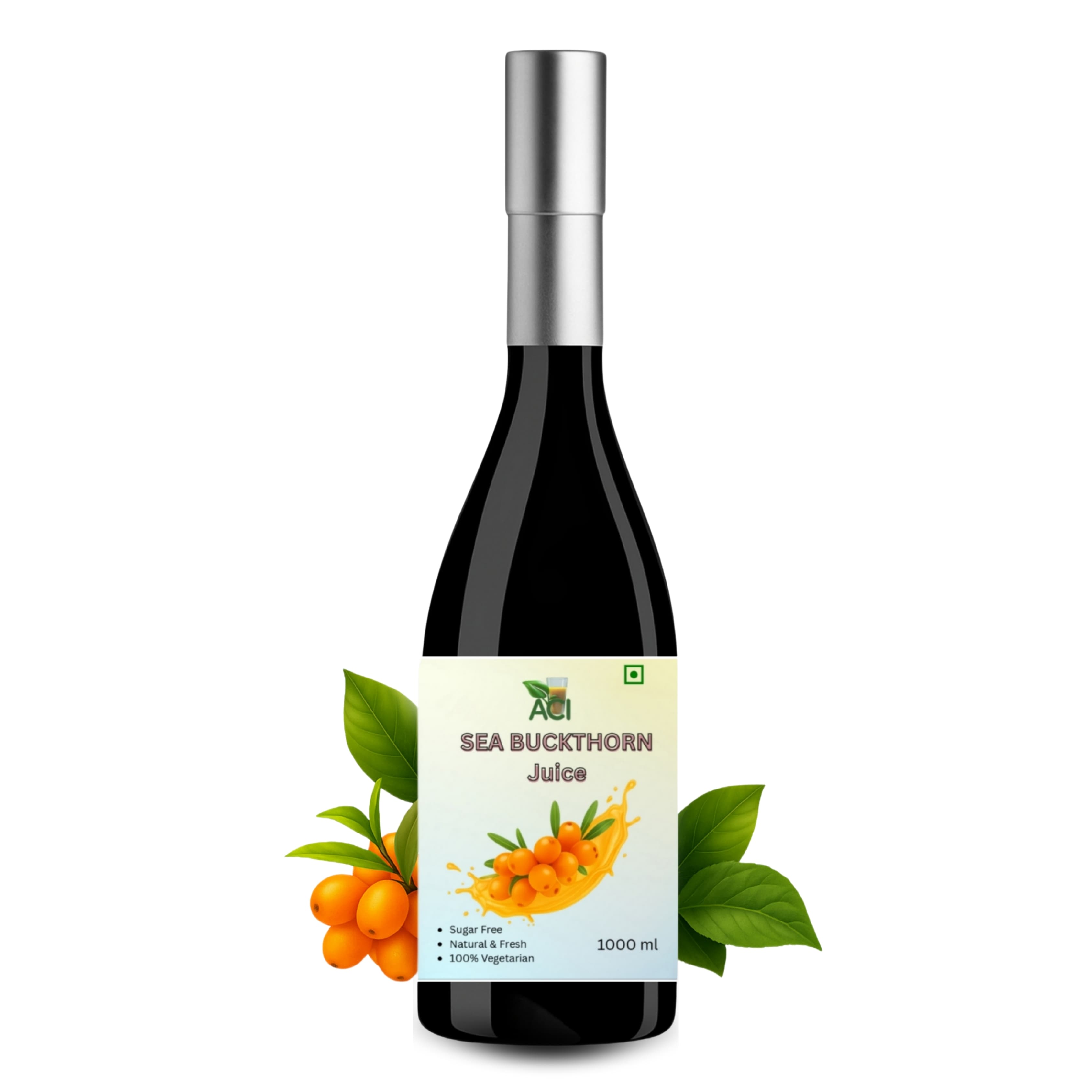 Sea Buckthorn Juice - Pure Omega Rich Himalayan Superfruit Extract (1000ml, Combo Offer) Aci Agro Solution - Ayurvedic Herbal Medicine
