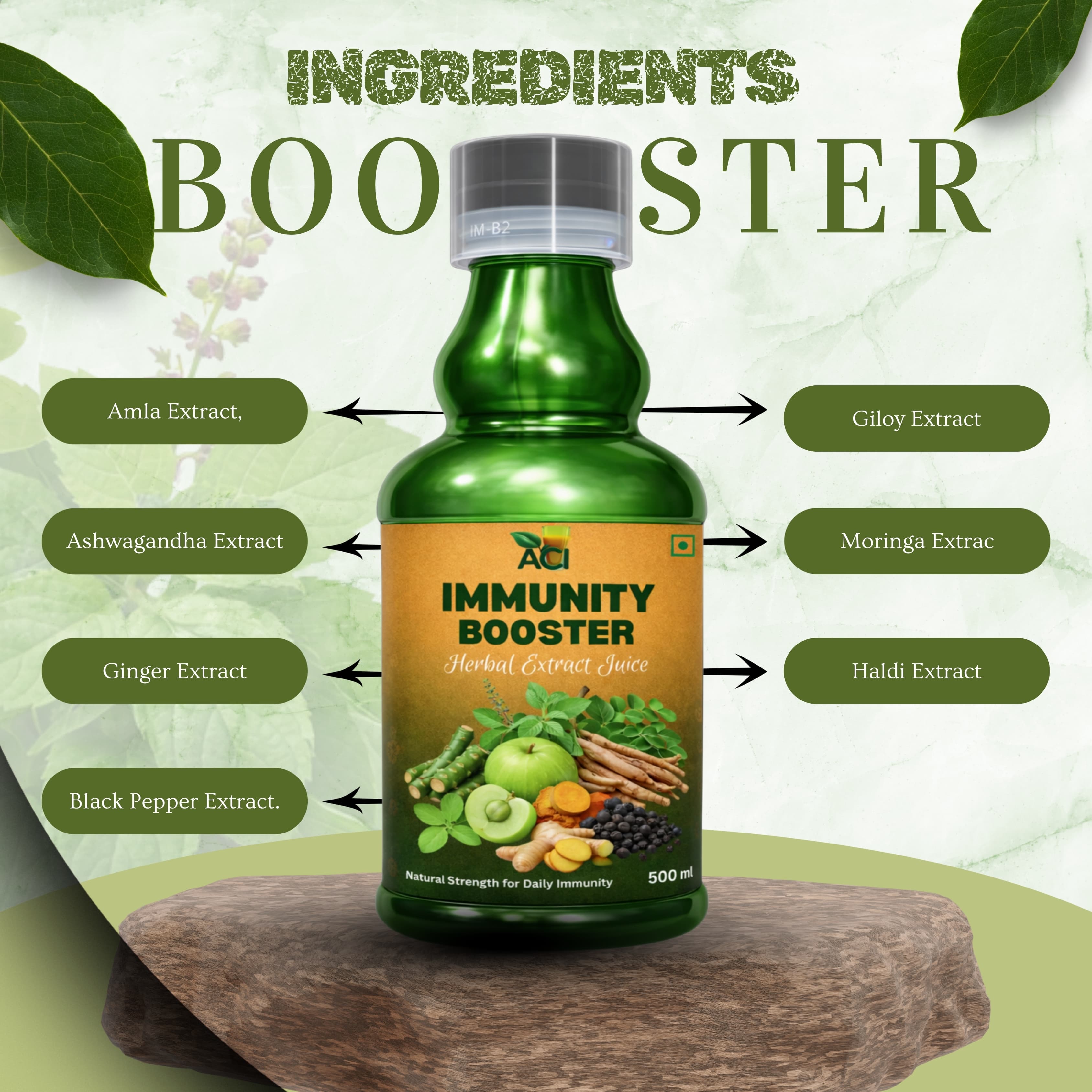 Immunity Booster Juice - Premium Ayurvedic Formula for Cold, Cough & Daily Defense (500ml & 1 L) Aci Agro Solution thumbnail 2