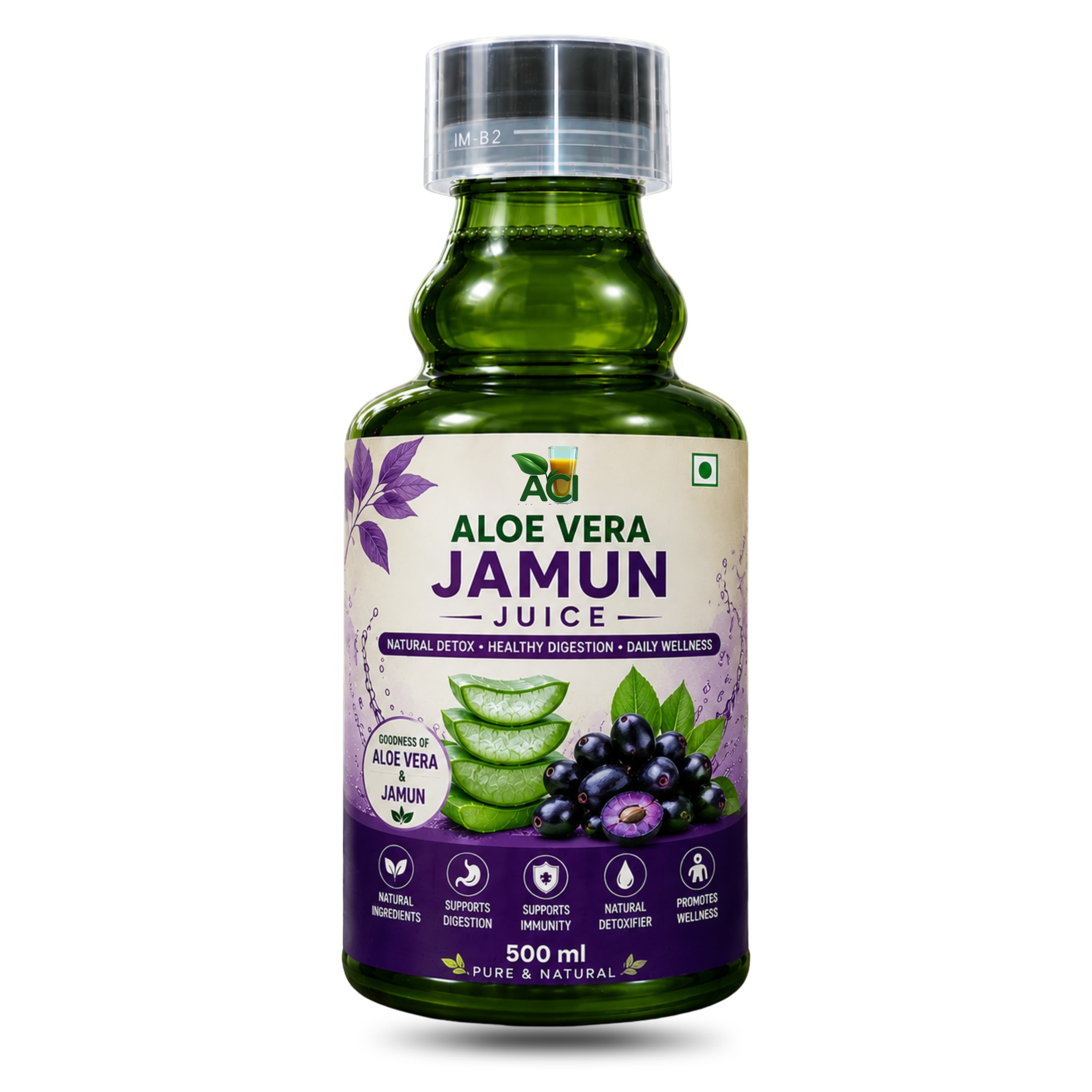 Aloe Vera Jamun Juice for Blood Sugar Control & Healthy Digestion (500ml & 1 L) Aci Agro Solution - Ayurvedic Herbal Medicine