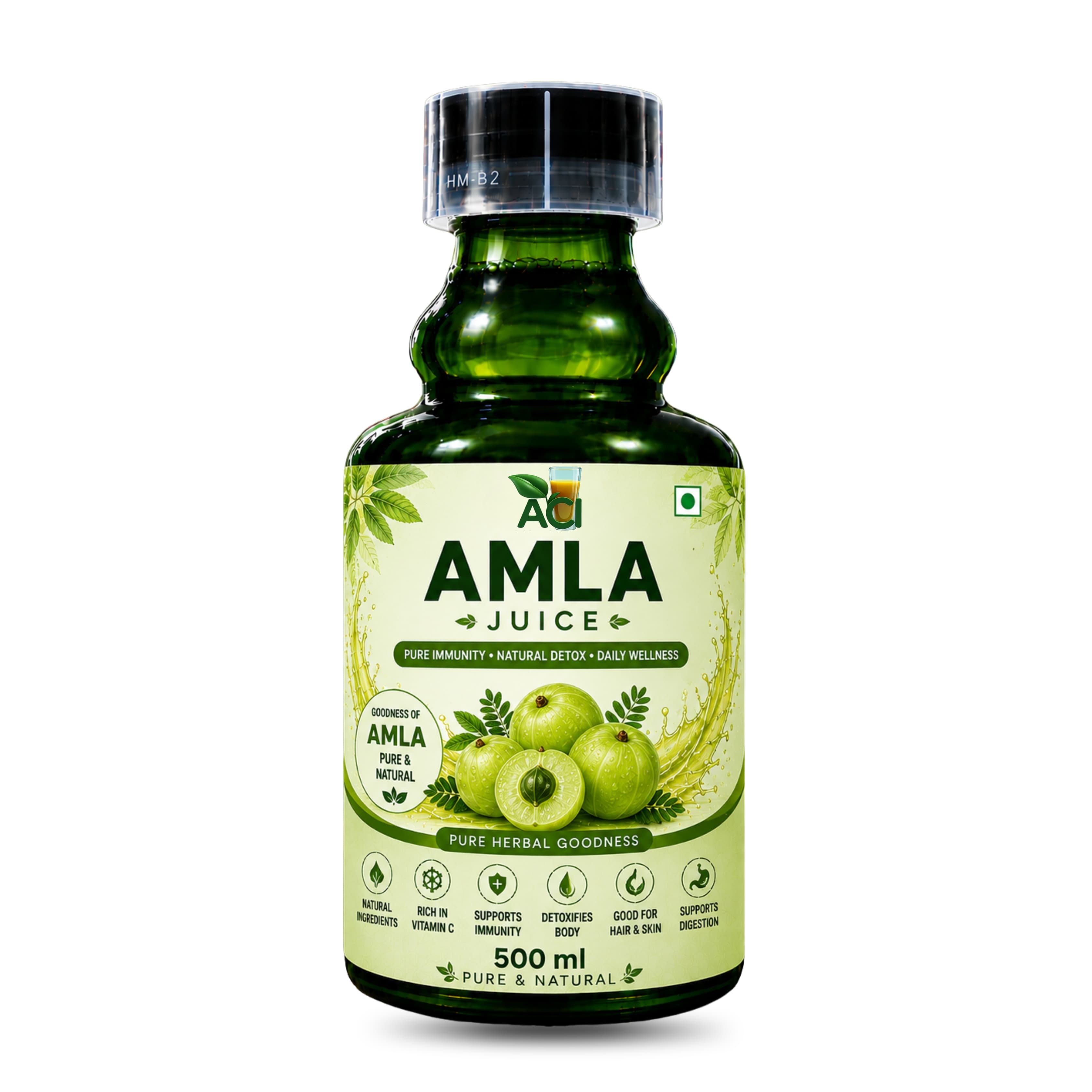 Amla Juice - Pure Vitamin C Booster for Natural Immunity, Hair & Skin (500 ml & 1L) Aci Agro Solution - Ayurvedic Herbal Medicine