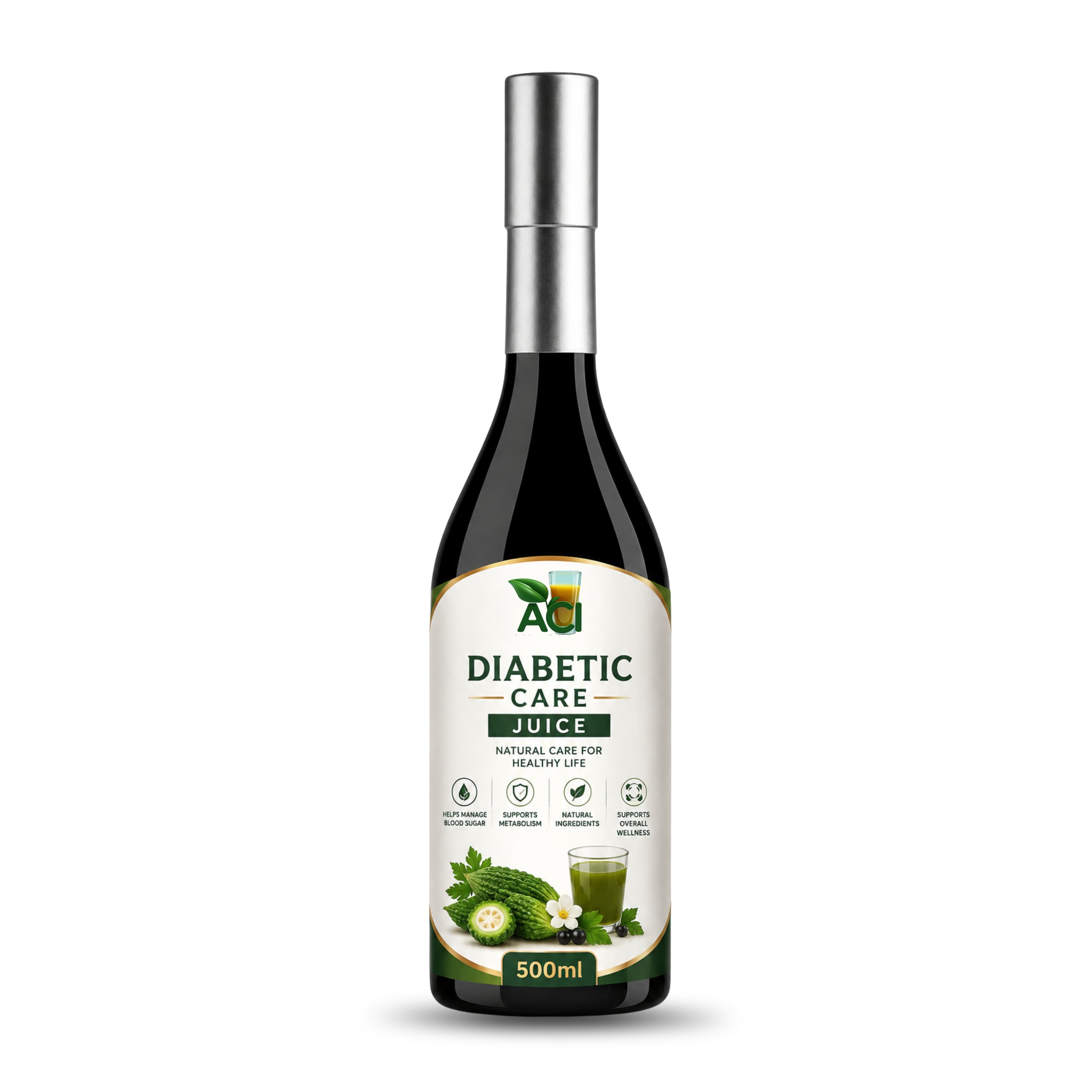Diabetic Care Juice - Premium Ayurvedic Formula for Blood Sugar Control (500ml & 1 L) Aci Agro Solution - Ayurvedic Herbal Medicine