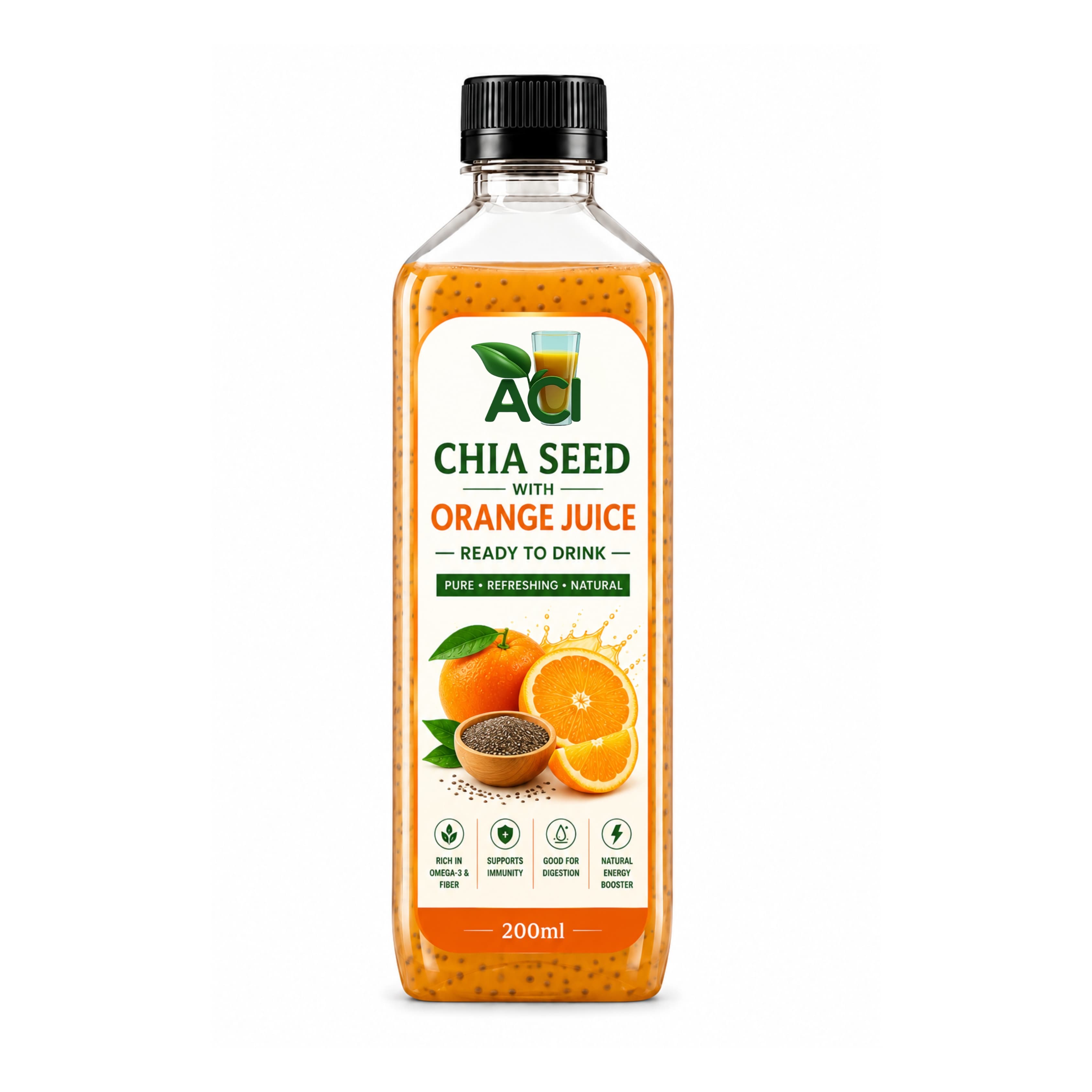 Chia Seed Orange Juice – Ready to Drink Beverage ACI Agro Solution
