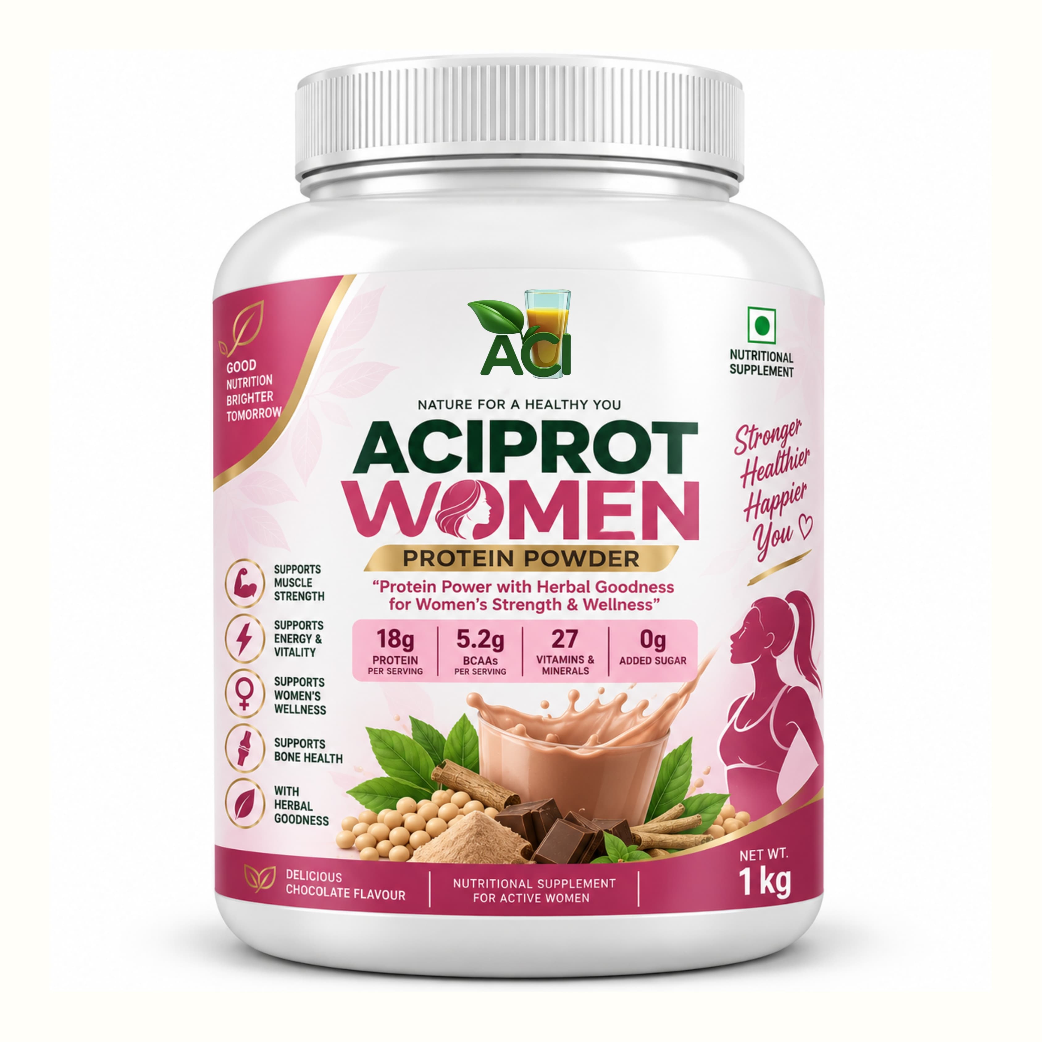 ACIPROT Women Herbal Protein Powder 500 g – Women's Nutrition Supplement ACI Agro Solution