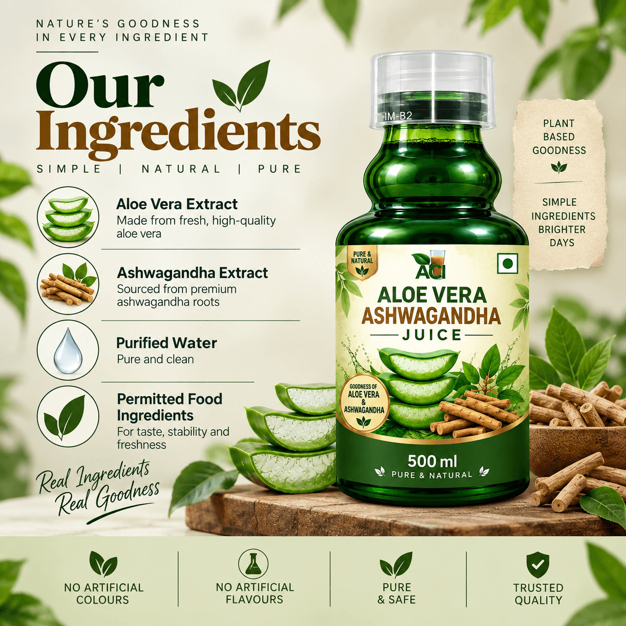 Aloe Vera Ashwagandha Juice – Herbal Juice | ACI Agro Solution thumbnail 3