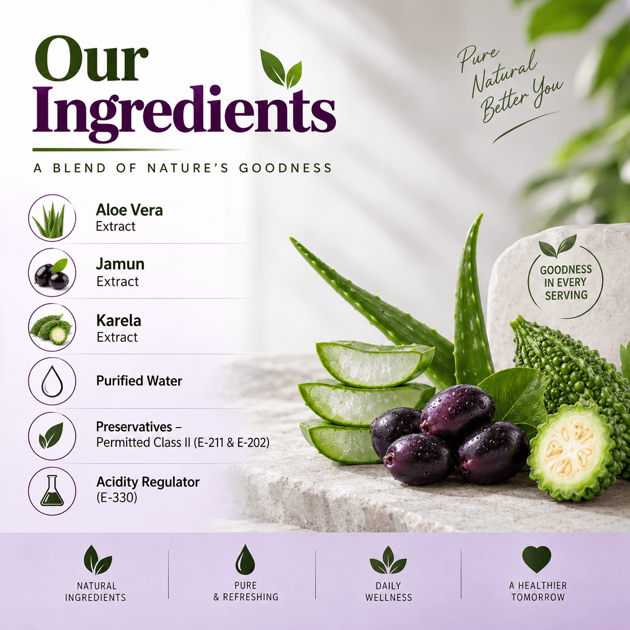 Aloe Vera Jamun Karela Juice – Herbal Juice | ACI Agro Solution thumbnail 2