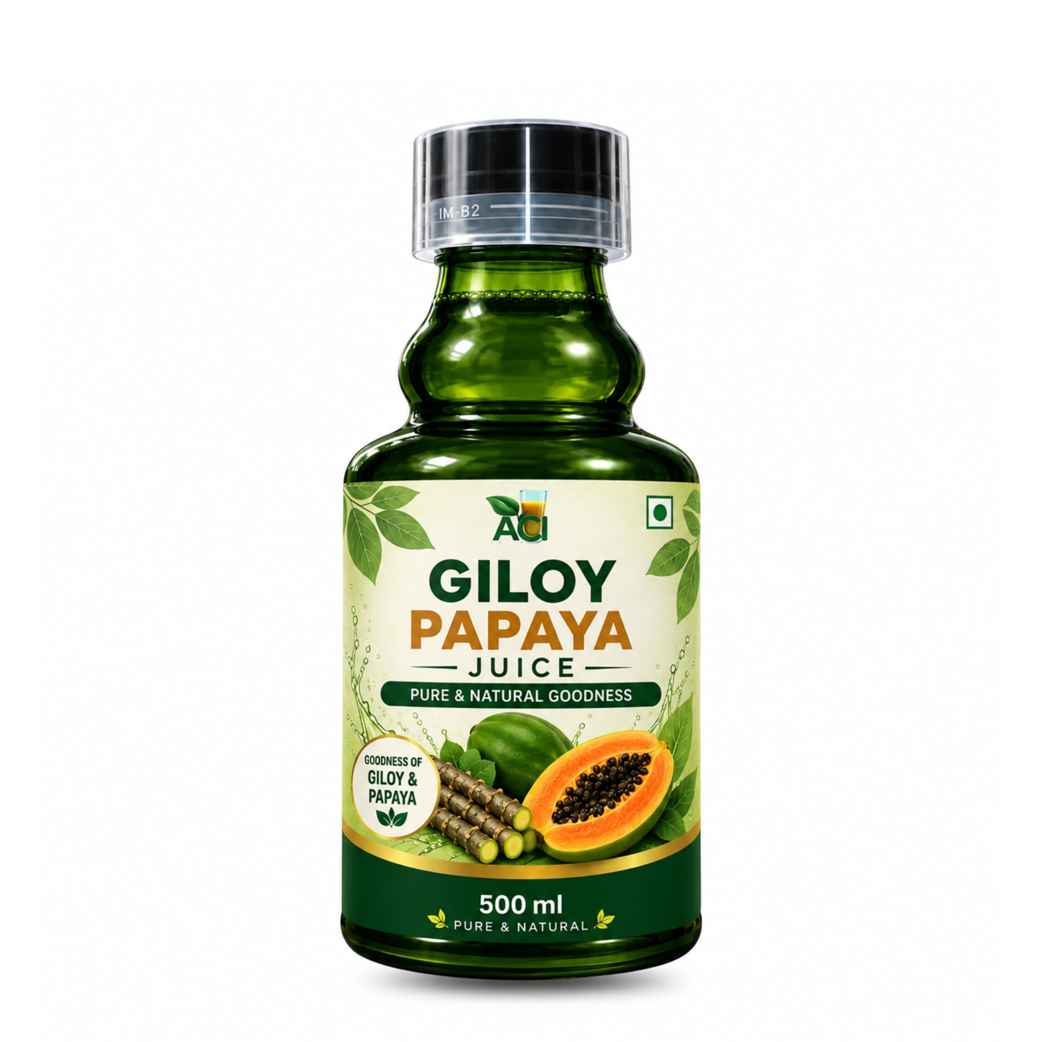 Giloy Papaya Juice - Natural Immunity Booster & Platelet Support (500 ml & 1L) Aci Agro Solution - Ayurvedic Herbal Medicine