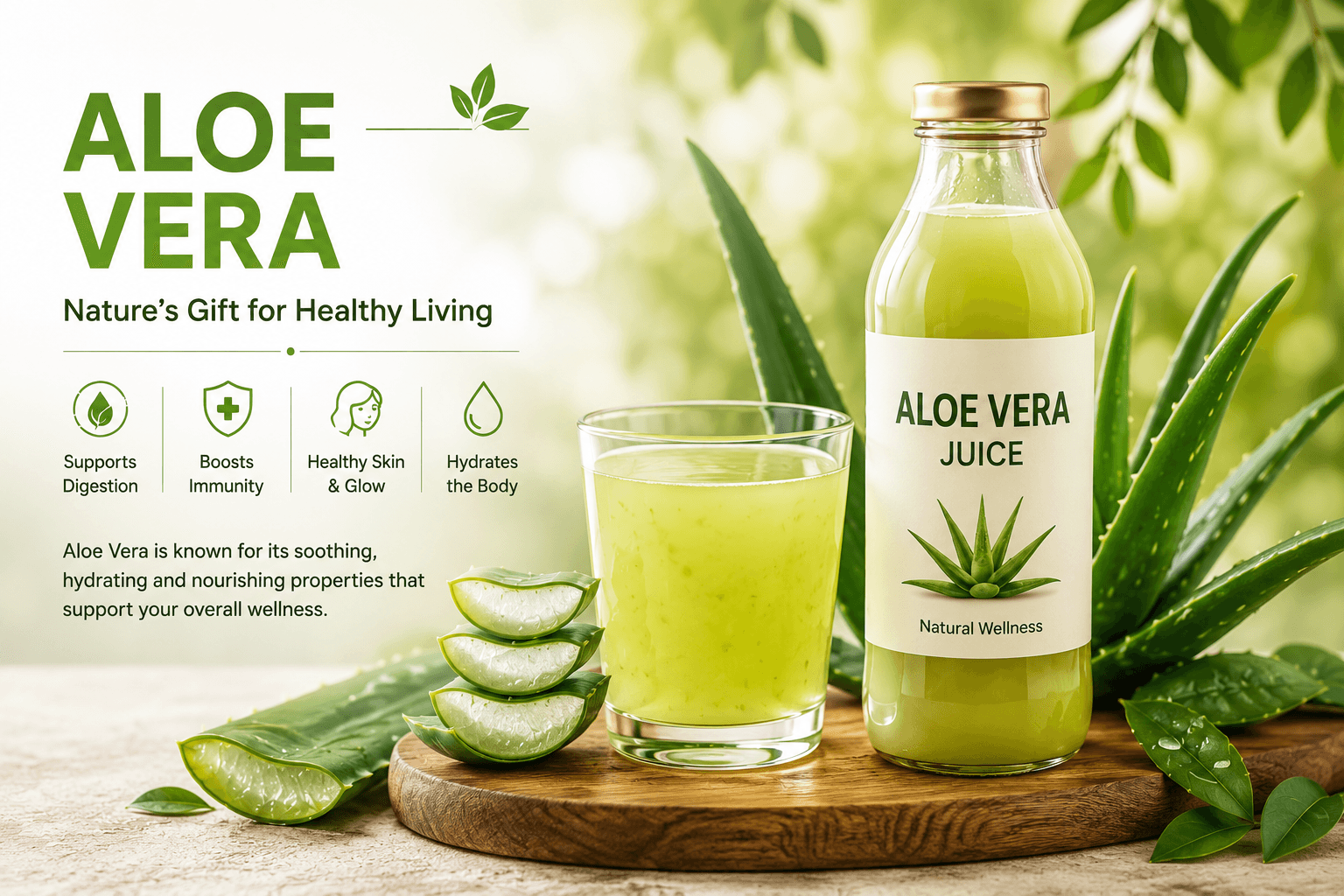 Aloe Vera Juice โ A Popular Herbal Wellness Beverage.